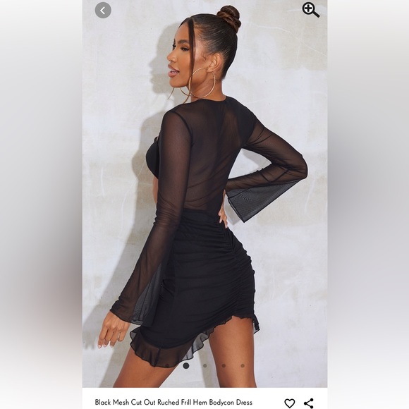 Pretty little thing black mesh dress - Picture 4 of 5